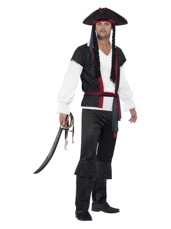Aye Aye Pirate Captain Costume, Black - 2