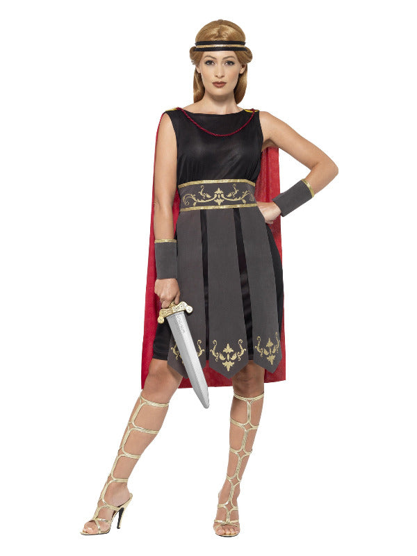 Roman Warrior Costume, Black - 2