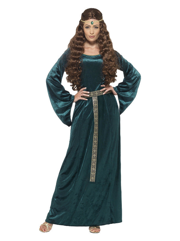Medieval Maid Costume, Green - 2