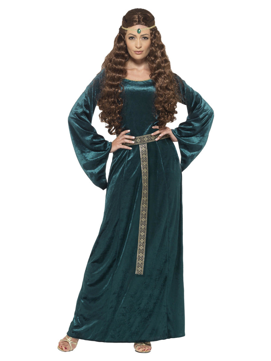 Medieval Maid Costume, Green - 1
