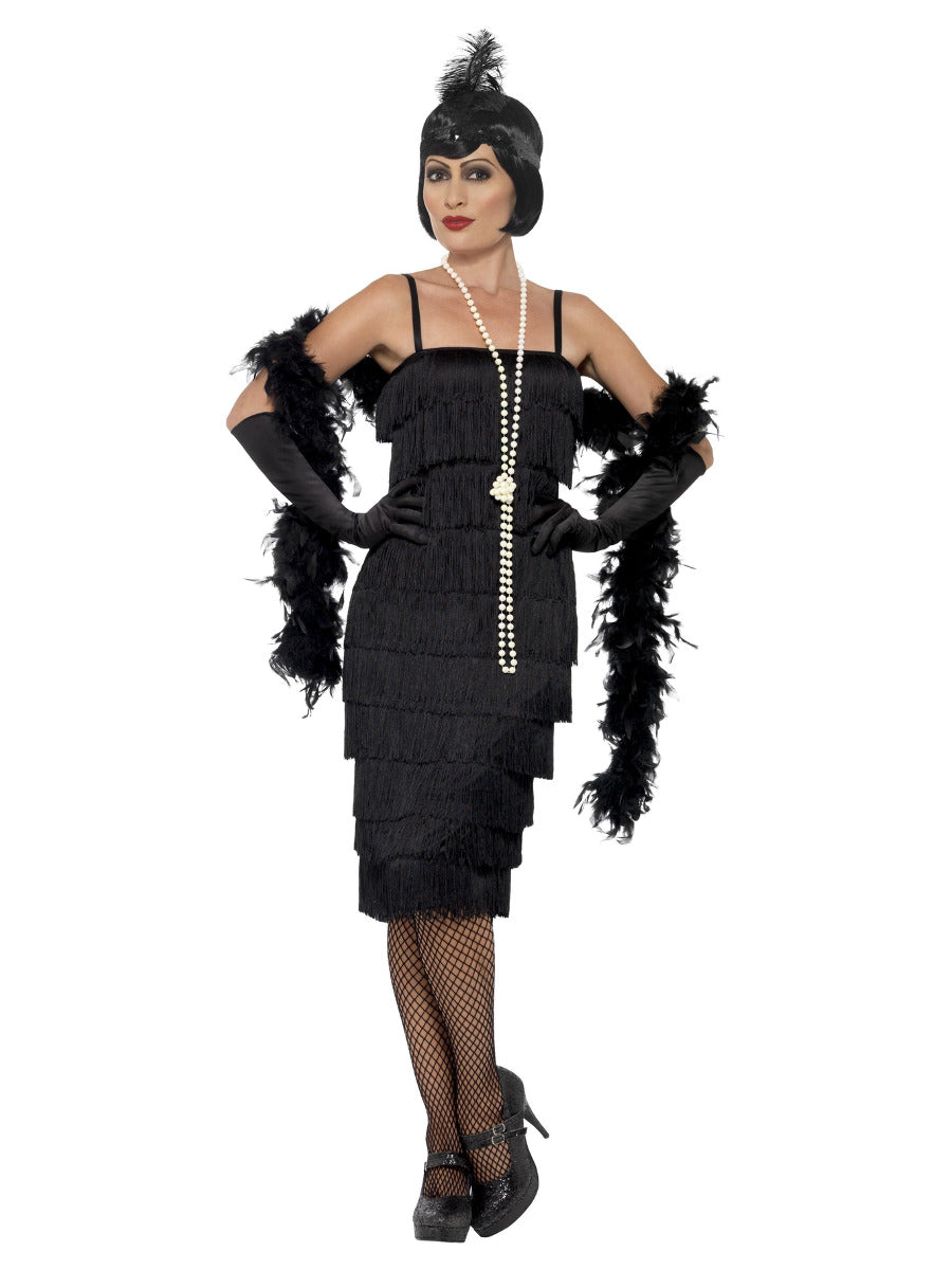 Flapper Costume, Black - 1