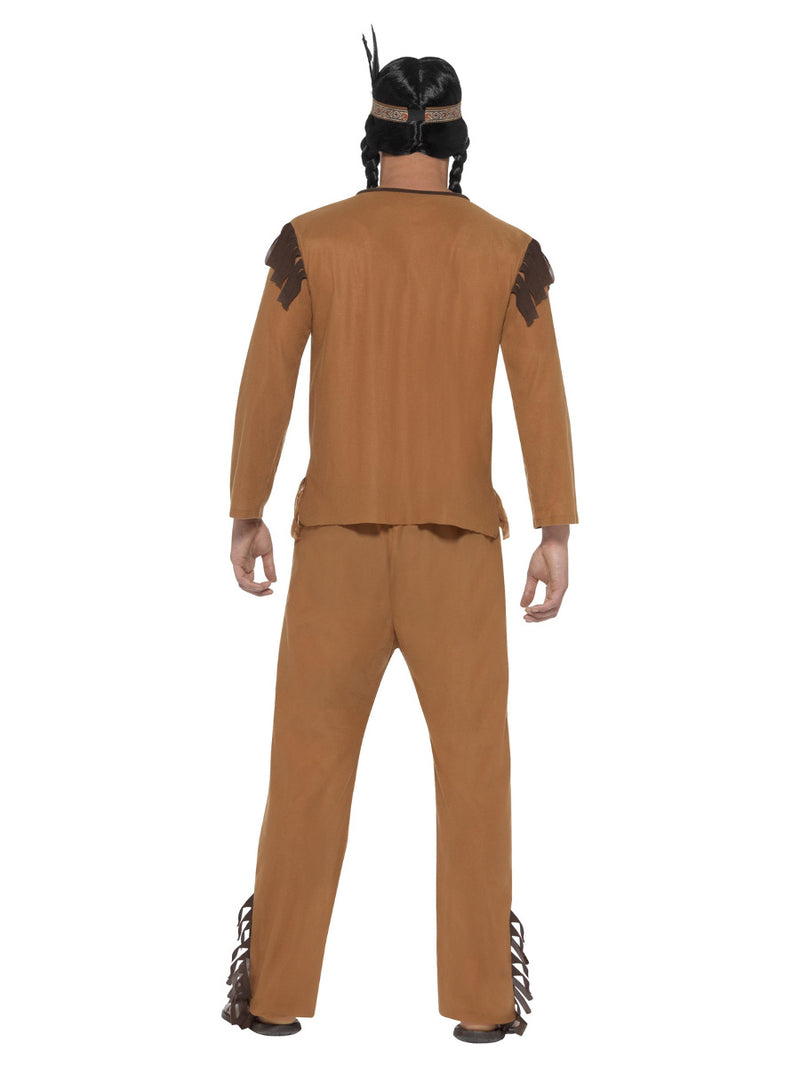 Native American Inspired Warrior Costume, Brown - 3