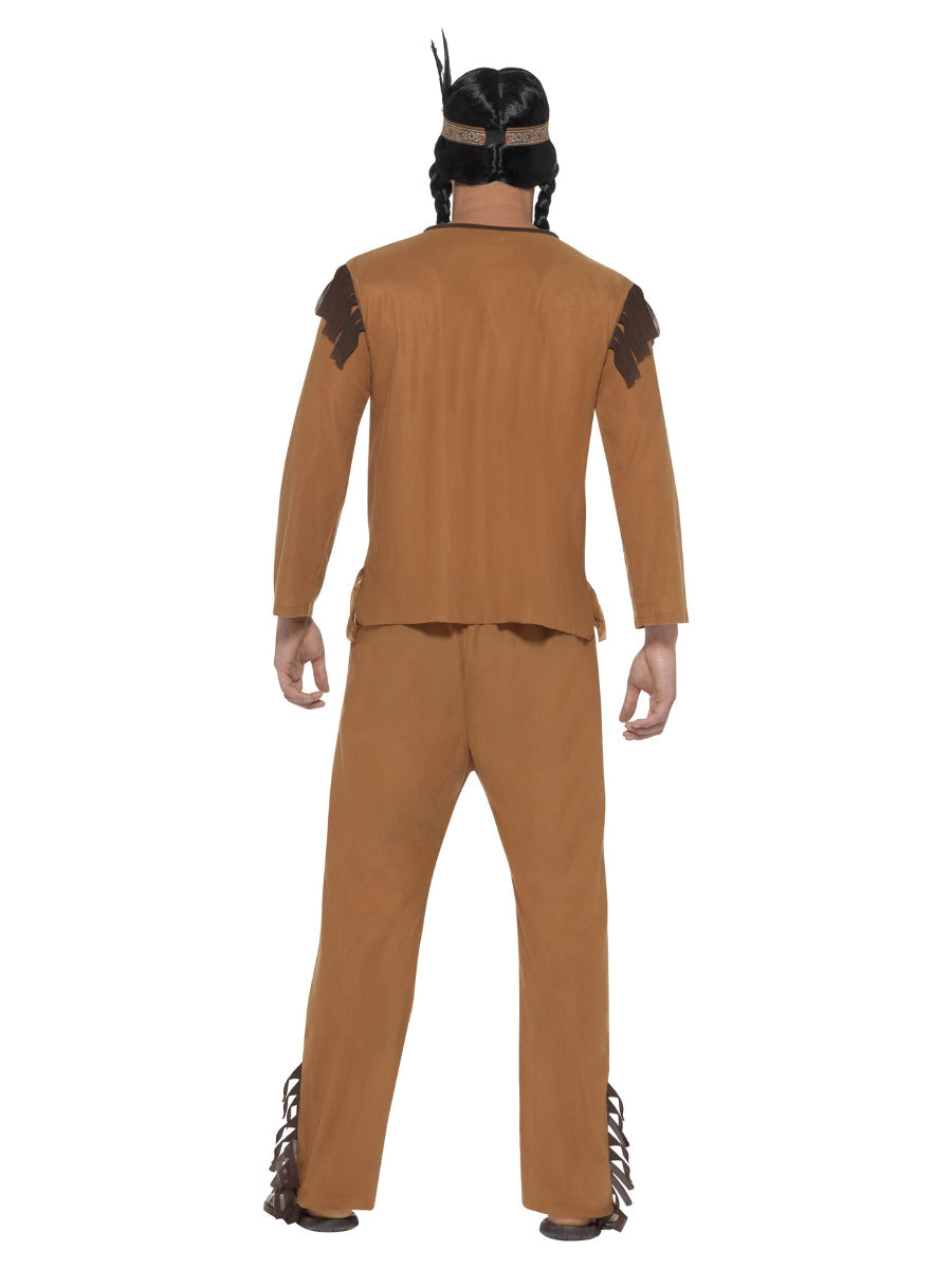 Native American Inspired Warrior Costume, Brown - 3