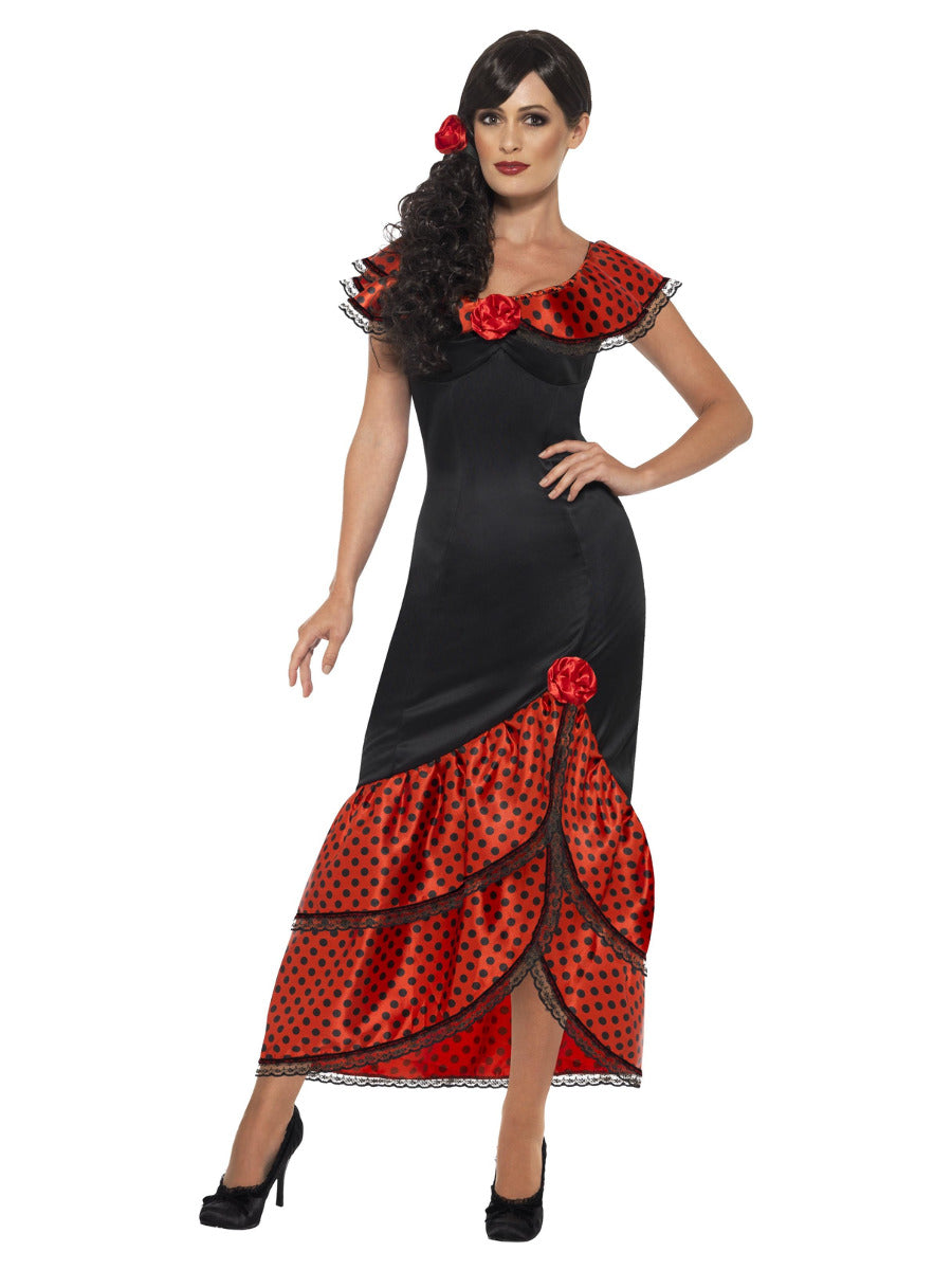 Flamenco Senorita Costume, Black - 1