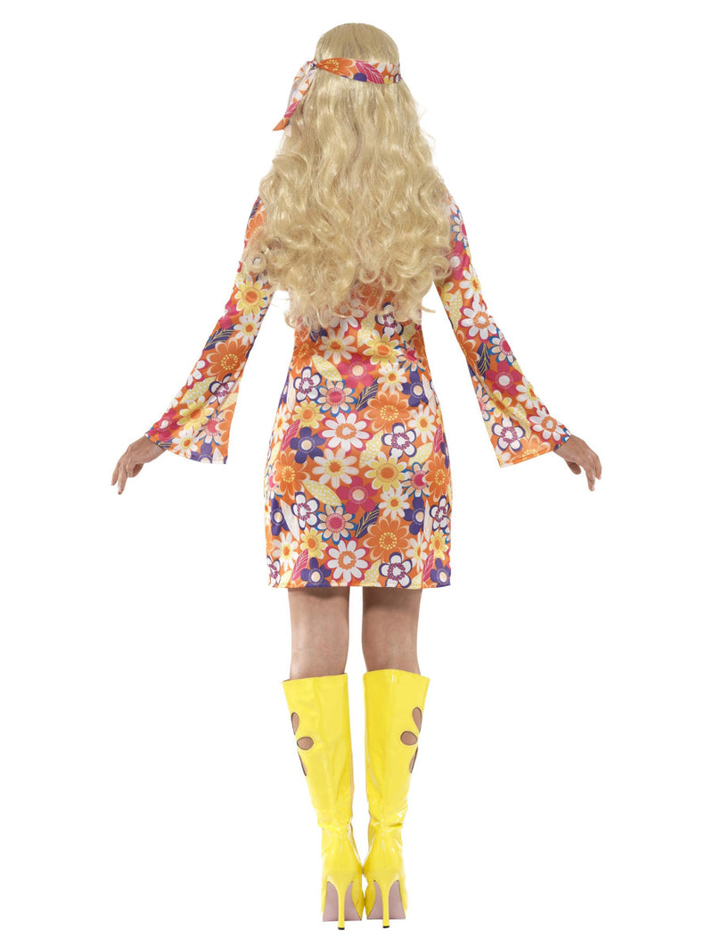 Flower Hippie Costume, Multi-Coloured - 3
