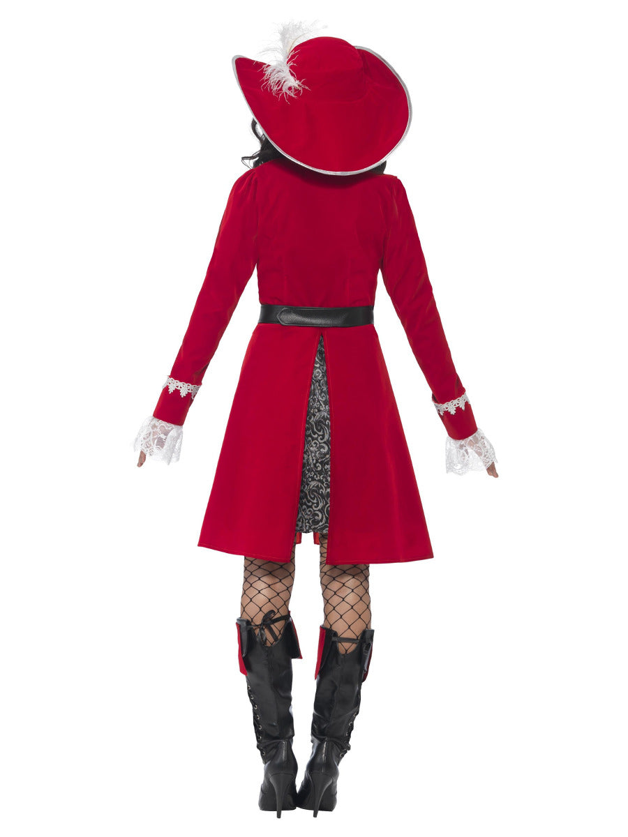 Deluxe Authentic Lady Captain Costume, Red - 3