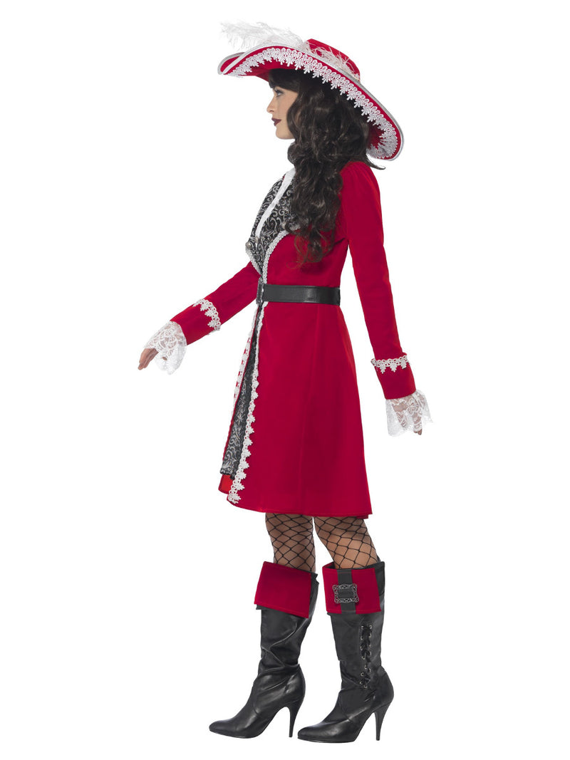 Deluxe Authentic Lady Captain Costume, Red - 4