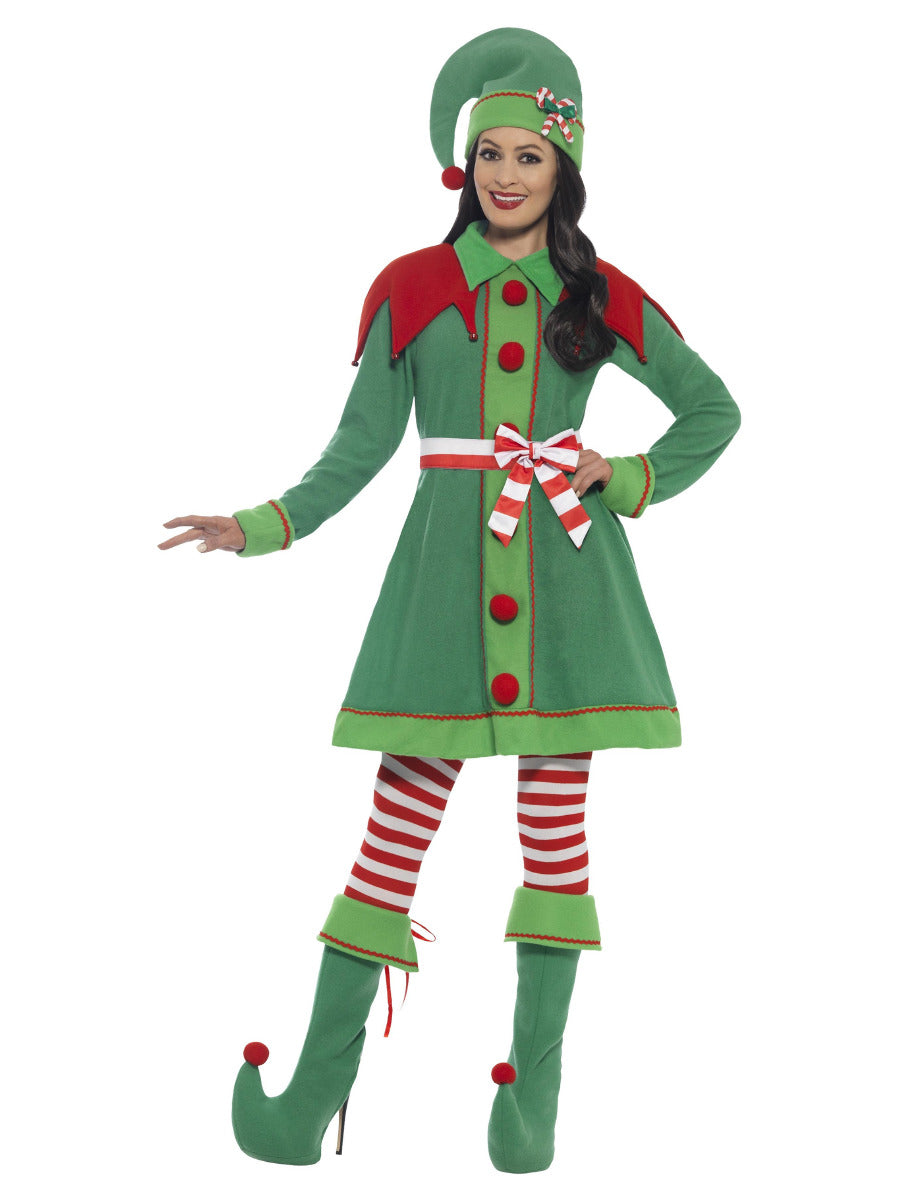 Deluxe Miss Elf Costume, Green - 1