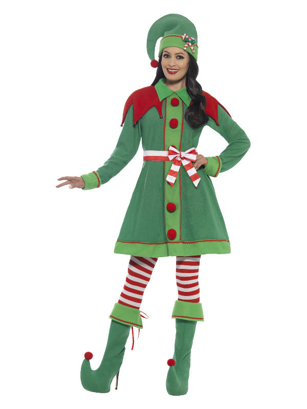 Deluxe Miss Elf Costume, Green - 2
