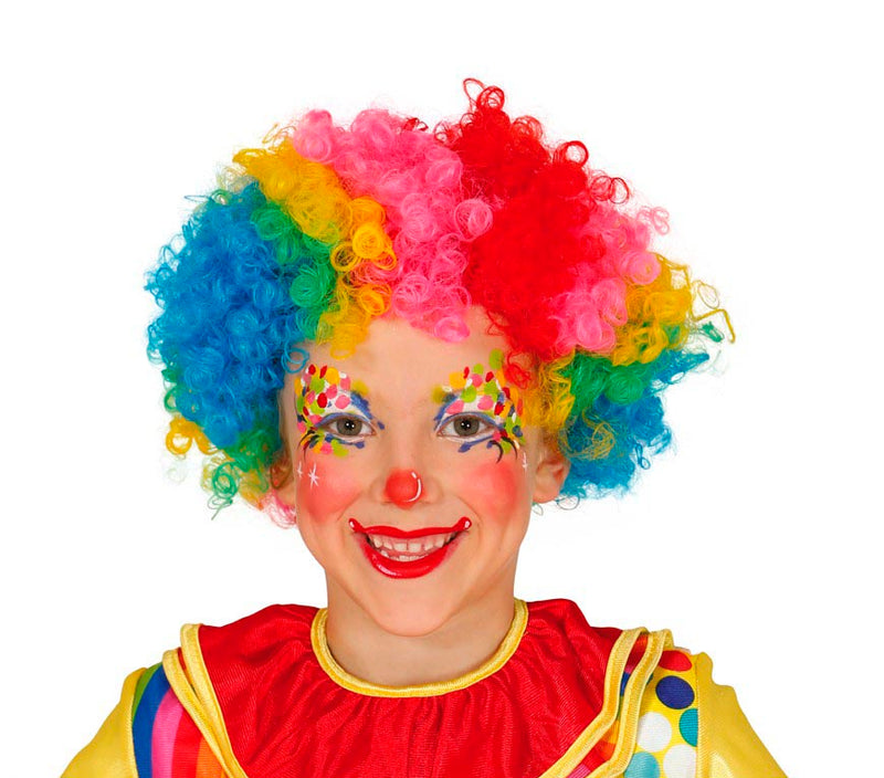CHILD MULTICOLOUR CLOWN WIG