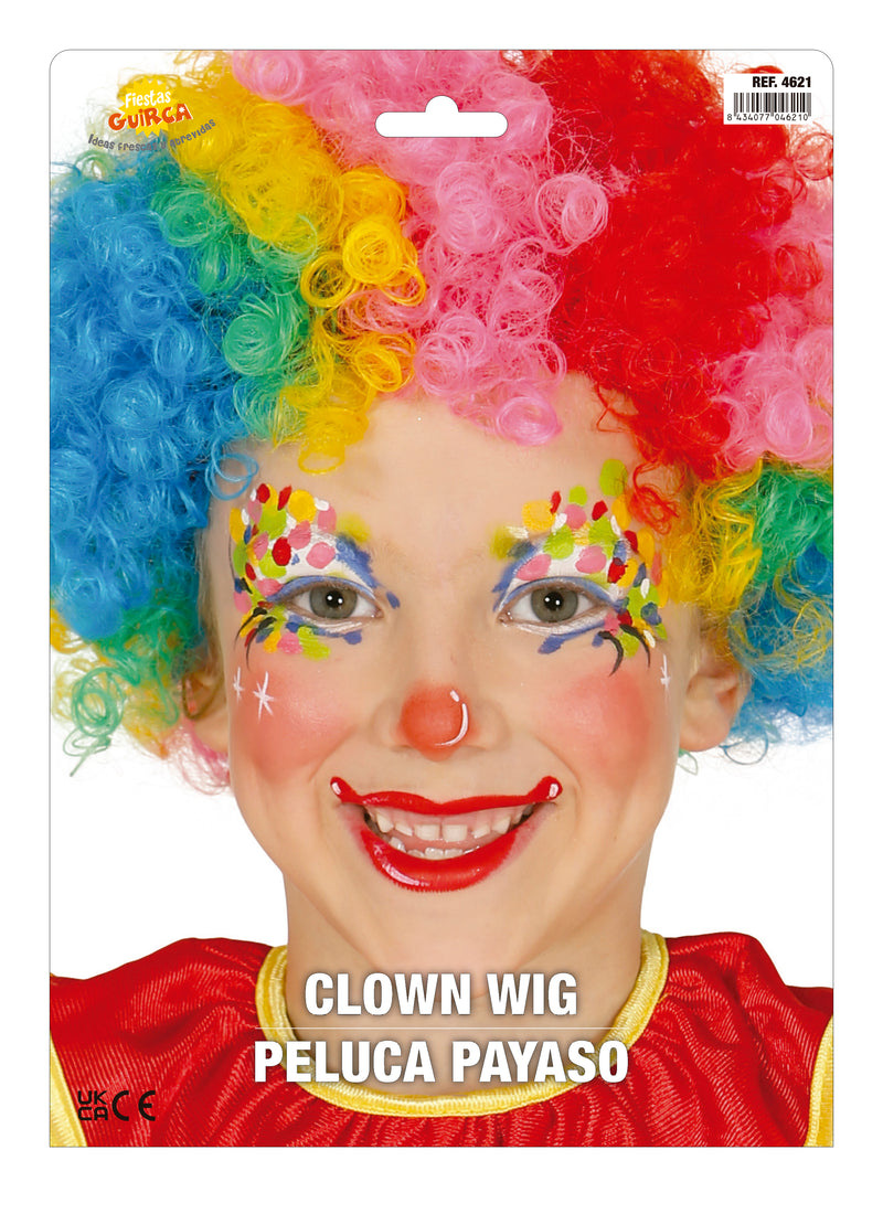CHILD MULTICOLOUR CLOWN WIG