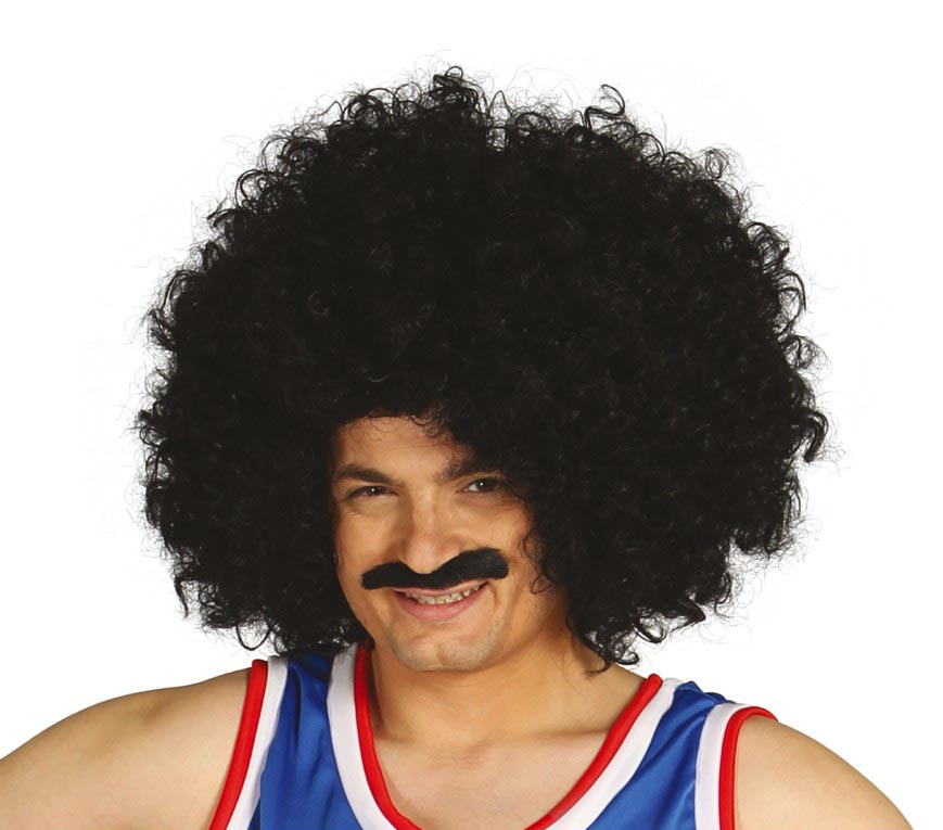 SUPER GIANT BLACK CURLY WIG (BOX CONTAIN