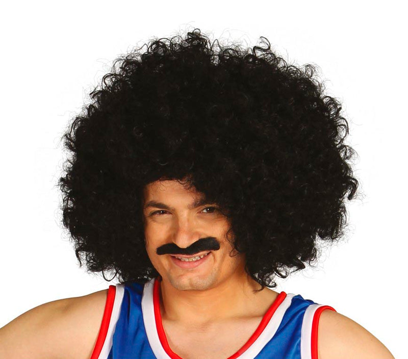 SUPER GIANT BLACK CURLY WIG (BOX CONTAIN