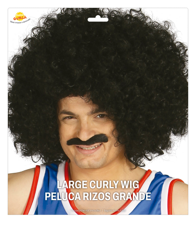 SUPER GIANT BLACK CURLY WIG (BOX CONTAIN