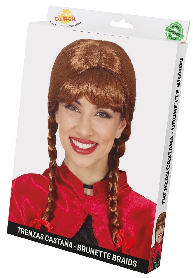 BROWN PONYTAIL WIG (BOX CONTAINER)