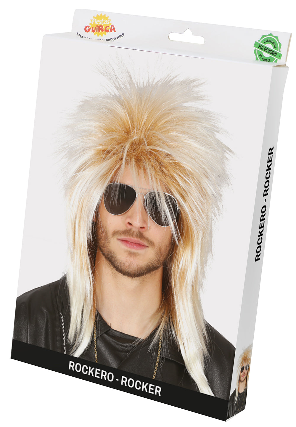 BLONDE ROCKER WIG (BOX CONTAINER)