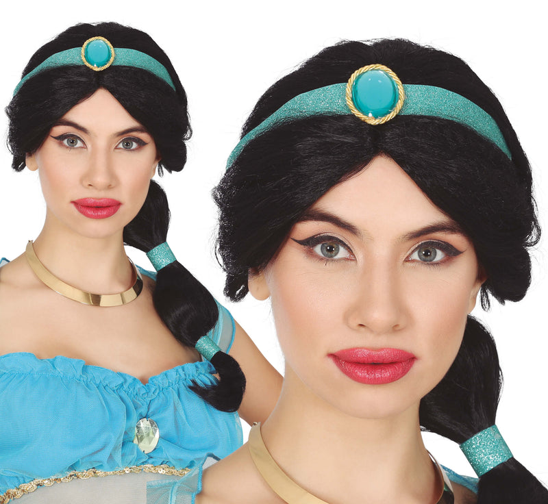 BLACK PONYTAIL WIG  (BOX IN CONTAI