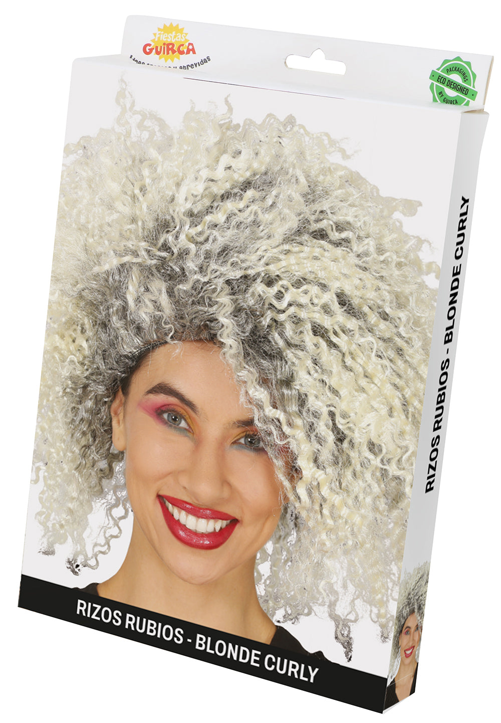 BLONDE CURLY WICK WIG (BOX IN CONTAINER