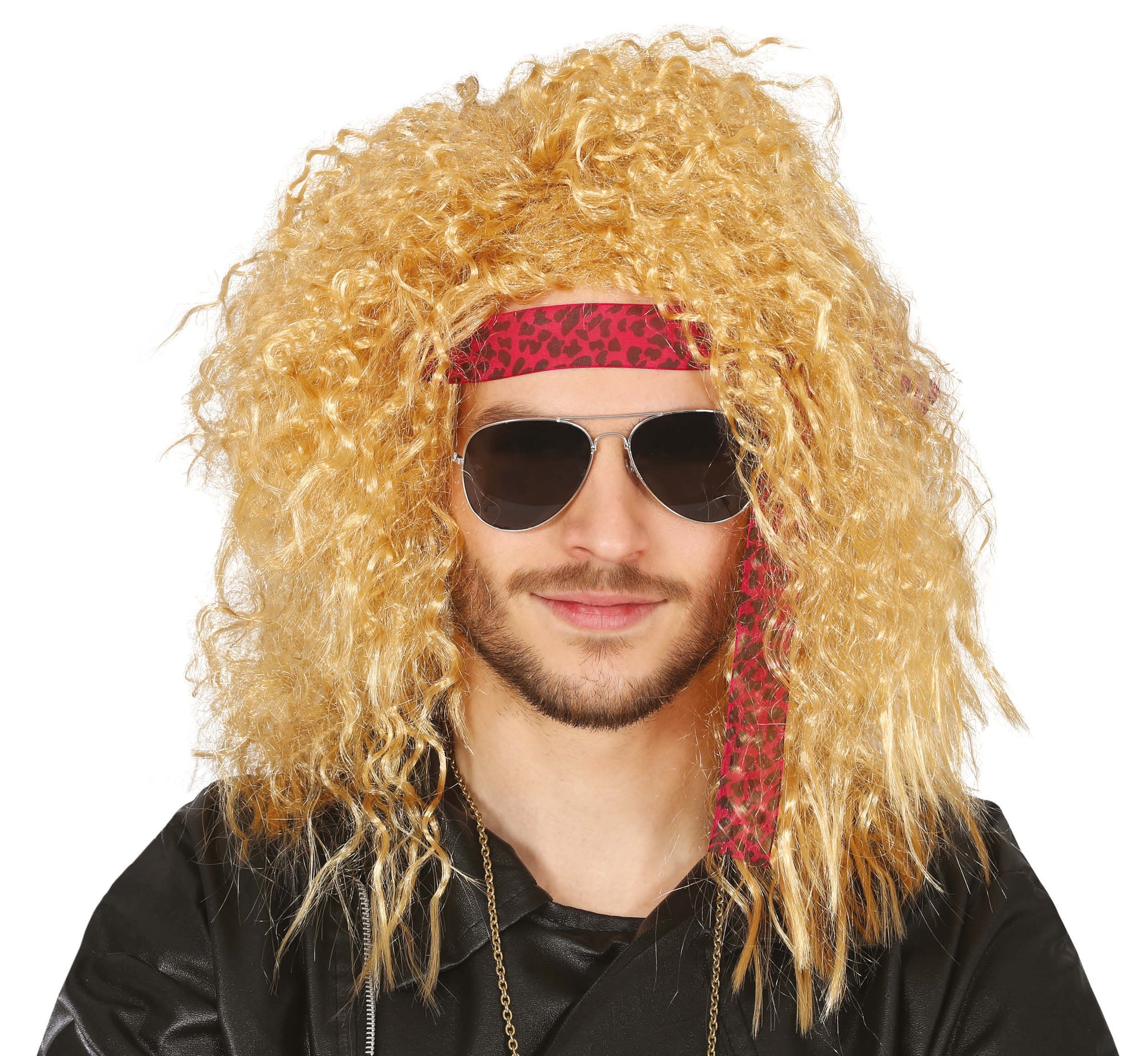 BLOND ROCKER CURLY WIG (BOX CONTAINER)