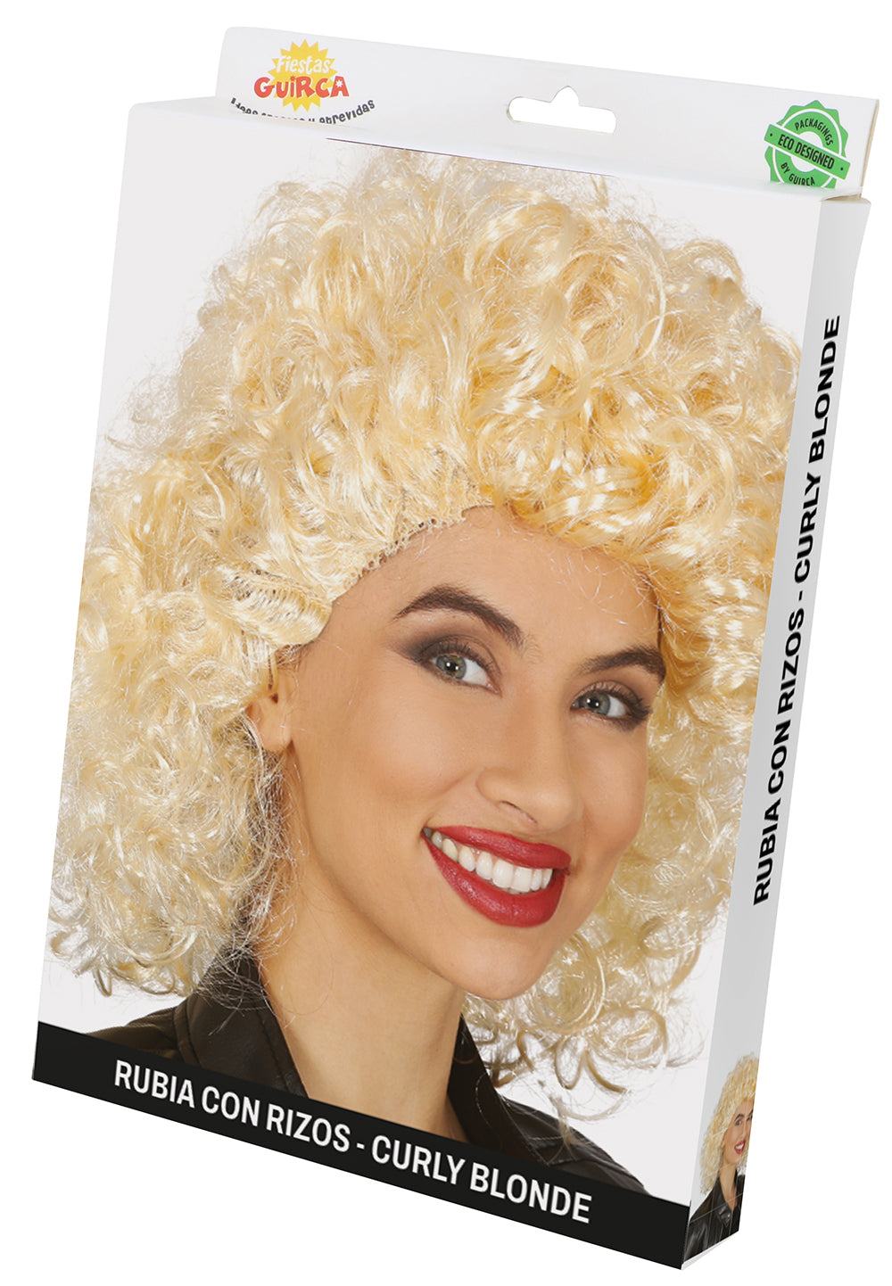BLONDE CURLY WIG  (BOX IN CONTAINER)