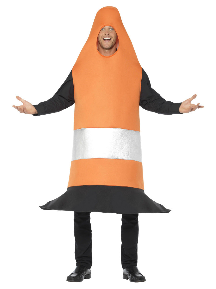 Traffic Cone Costume, Orange - 1