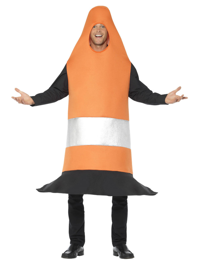 Traffic Cone Costume, Orange - 1