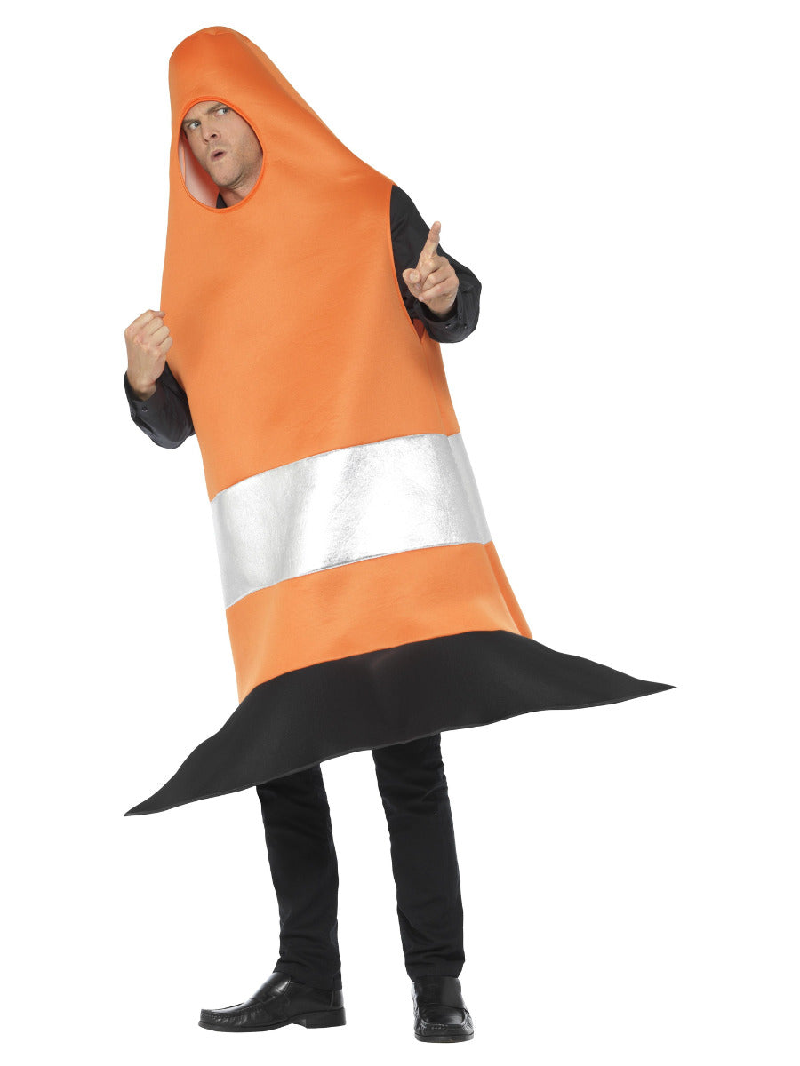 Traffic Cone Costume, Orange - 4