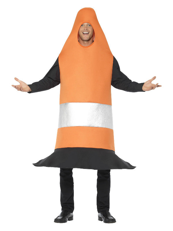 Traffic Cone Costume, Orange - 2