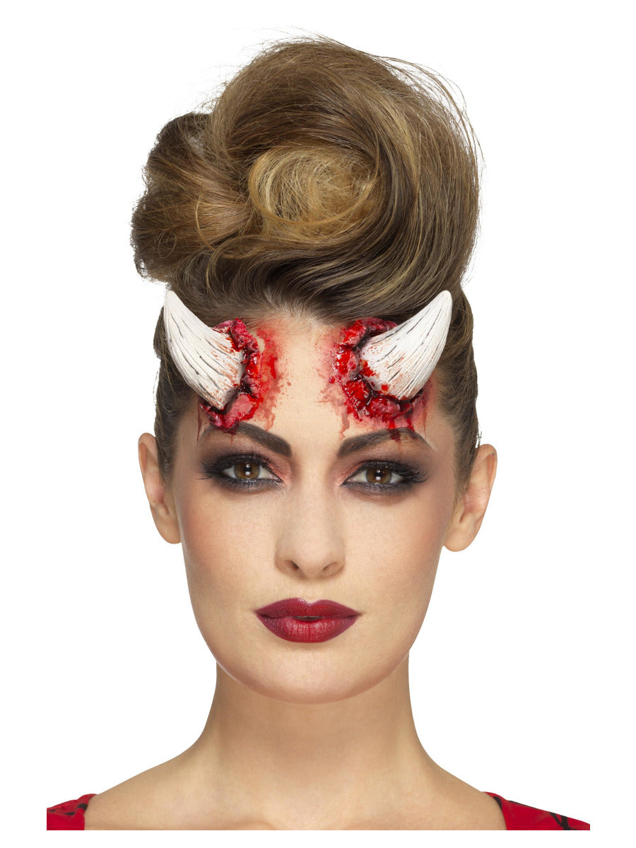 Smiffys Make-Up FX, Latex Devil Horn Prosthetics,  - 1