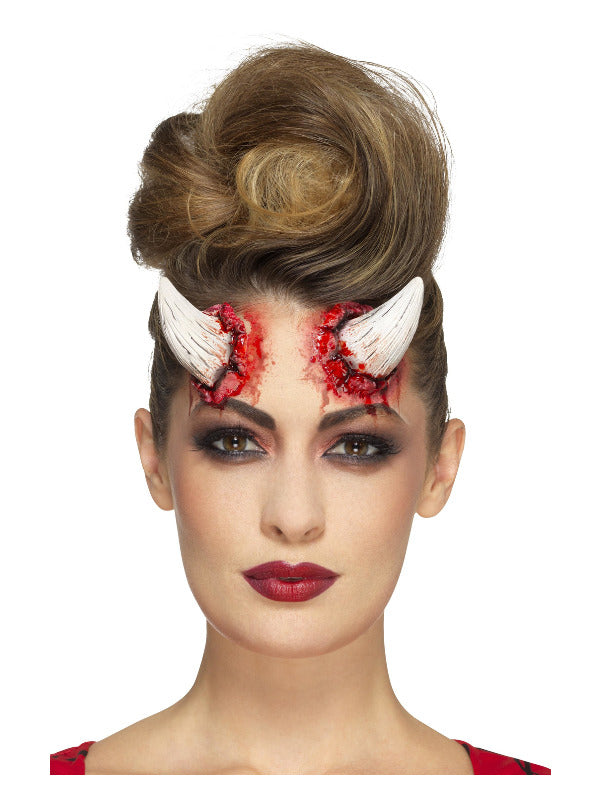 Smiffys Make-Up FX, Latex Devil Horn Prosthetics,  - 2