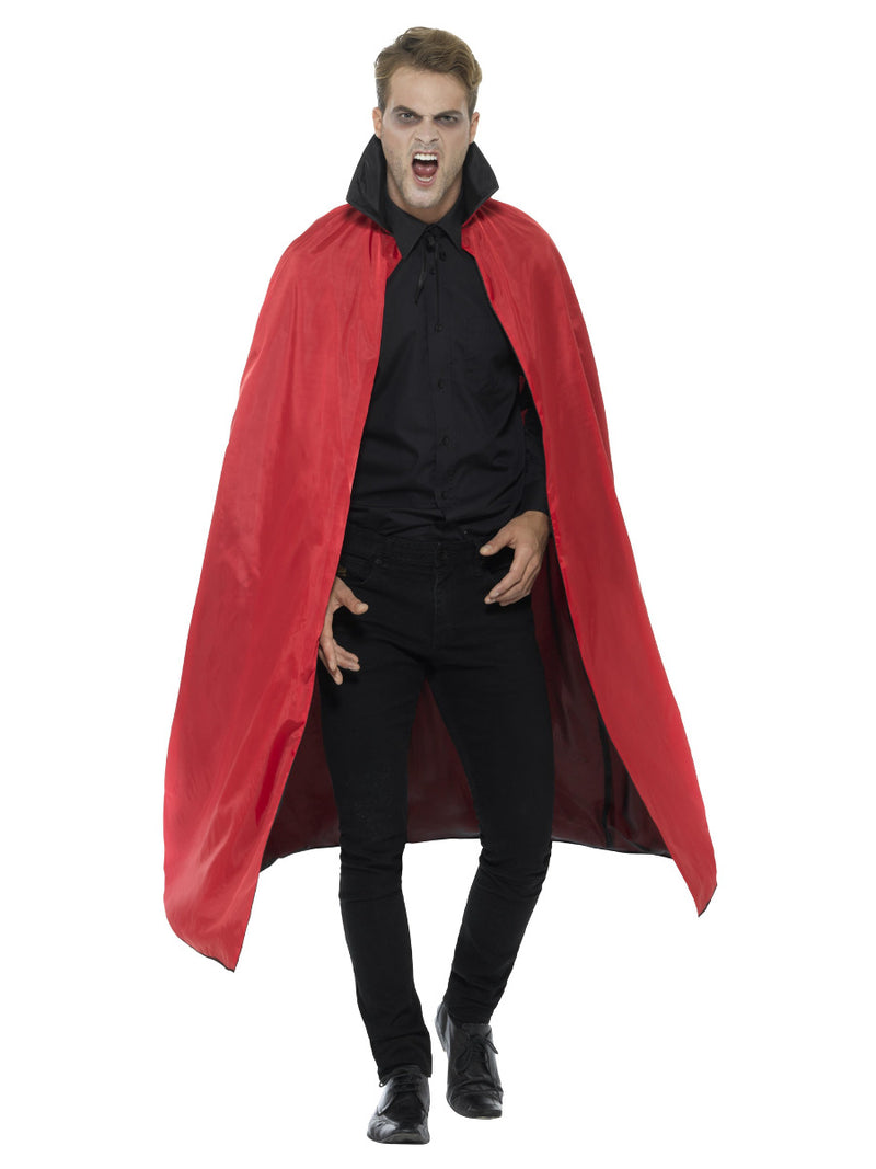 Reversible Vampire Cape, Black & Red - 5