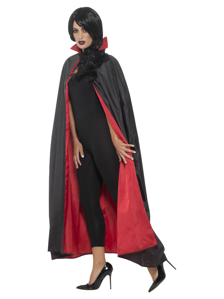 Reversible Vampire Cape, Black & Red - 4