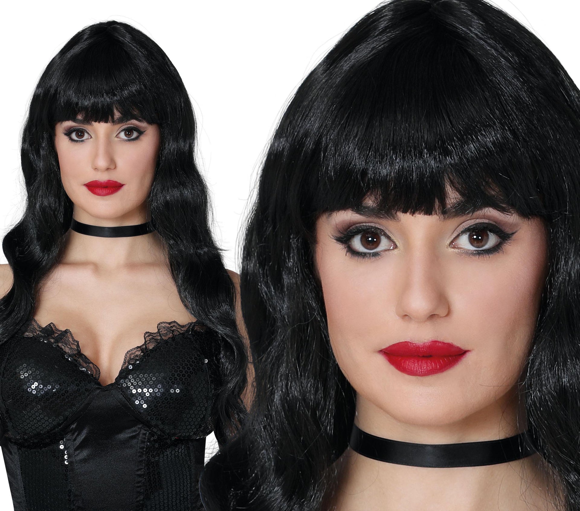 BLACK CURLY WIG (BOX CONTAINER)
