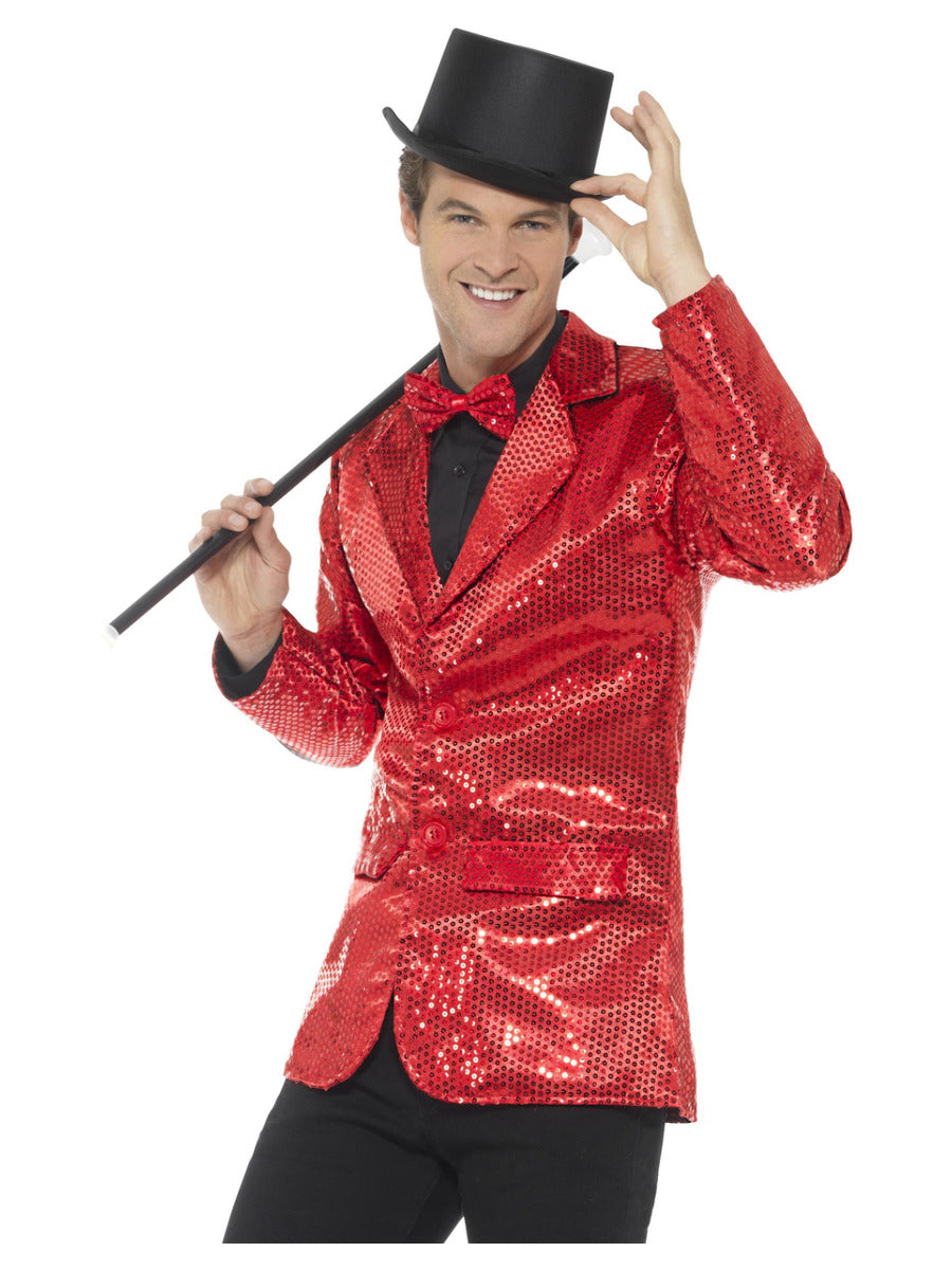 Sequin Jacket, Mens, Red - 1