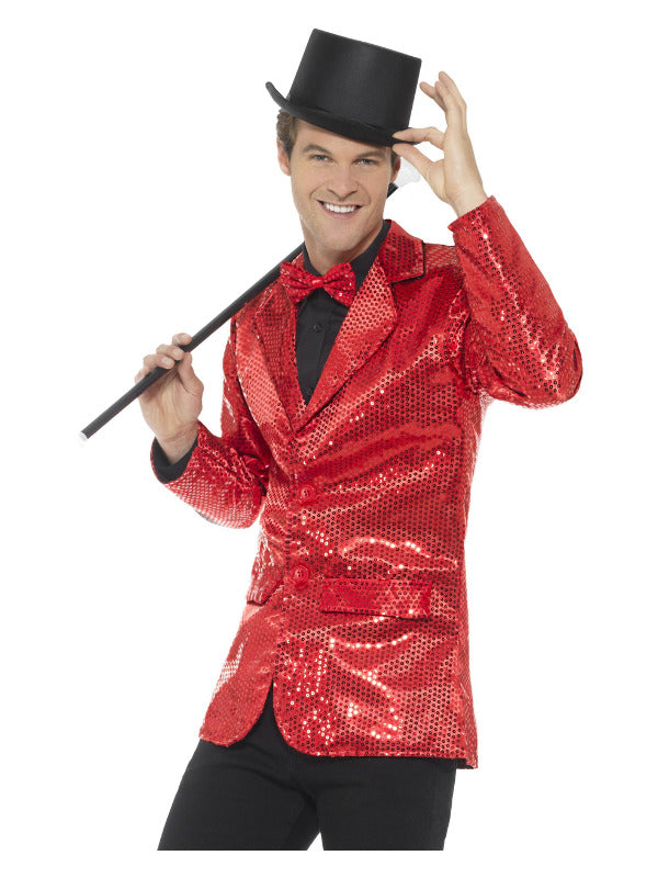 Sequin Jacket, Mens, Red - 2