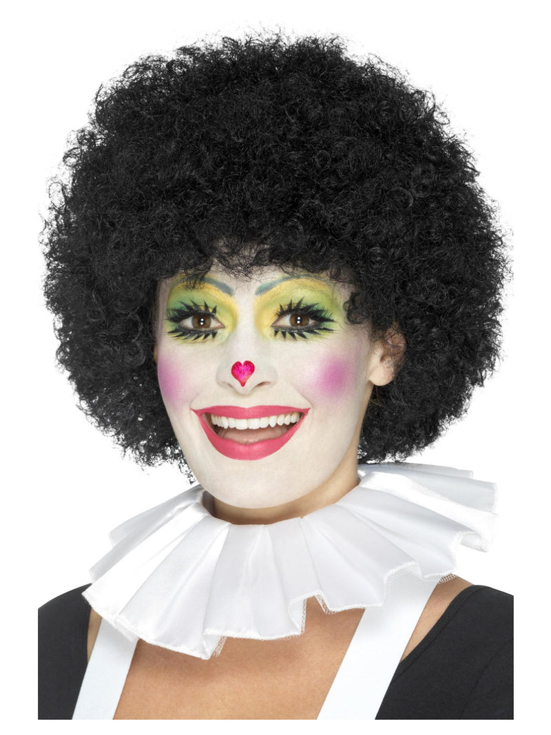 Clown Neck Ruffle, White - 1