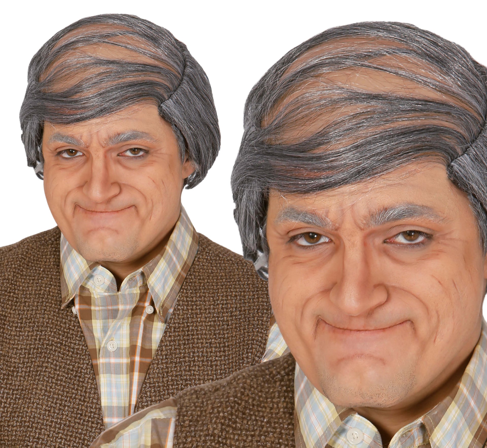 BALD PATE WITH GREY HAIR