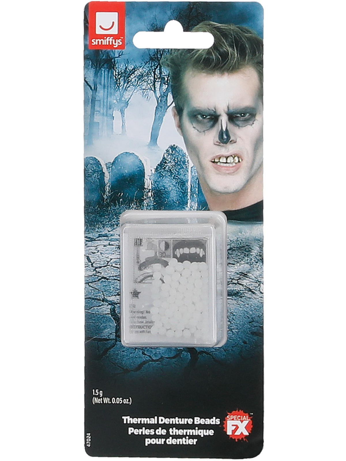 Smiffys Make-Up FX, Thermal Denture Fitting Beads, 2