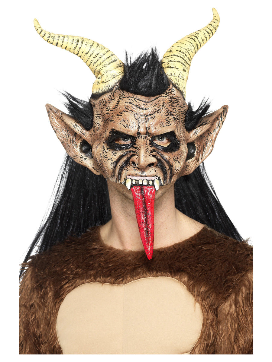 Beast / Krampus Demon Mask, Brown - 1