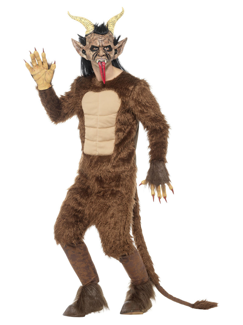 Beast / Krampus Demon Mask, Brown - 4