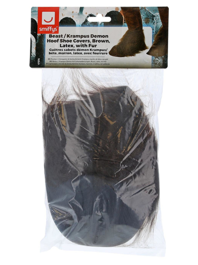 Beast / Krampus Demon Hoof Shoe Covers, Brown - 3
