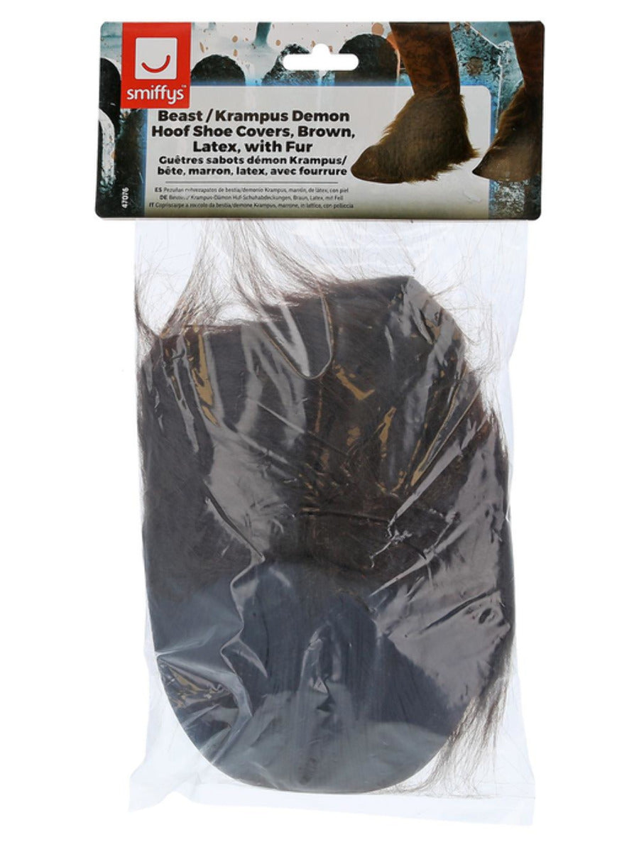Beast / Krampus Demon Hoof Shoe Covers, Brown - 3