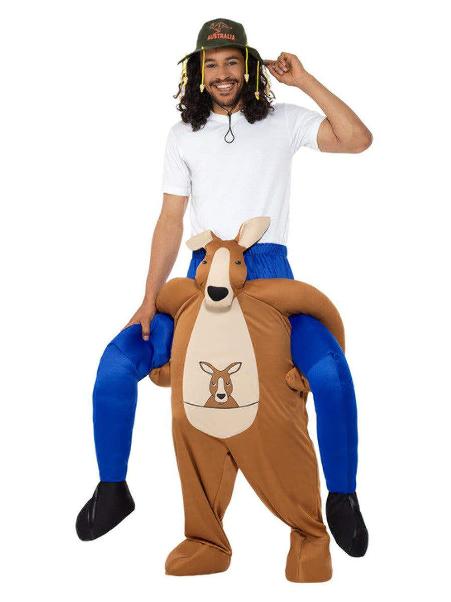 Piggyback Kangaroo Costume, Brown - 1
