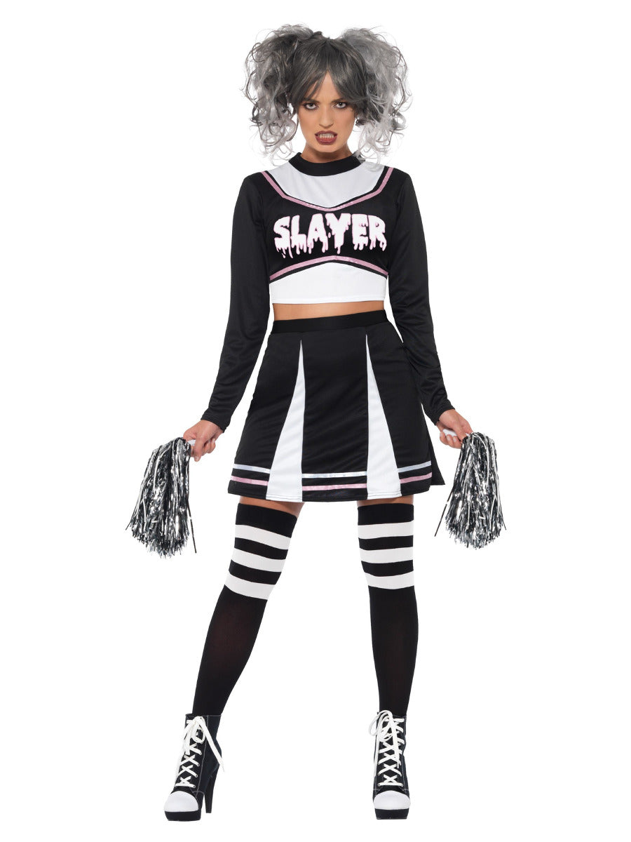 Fever Gothic Cheerleader Costume, Black - 1