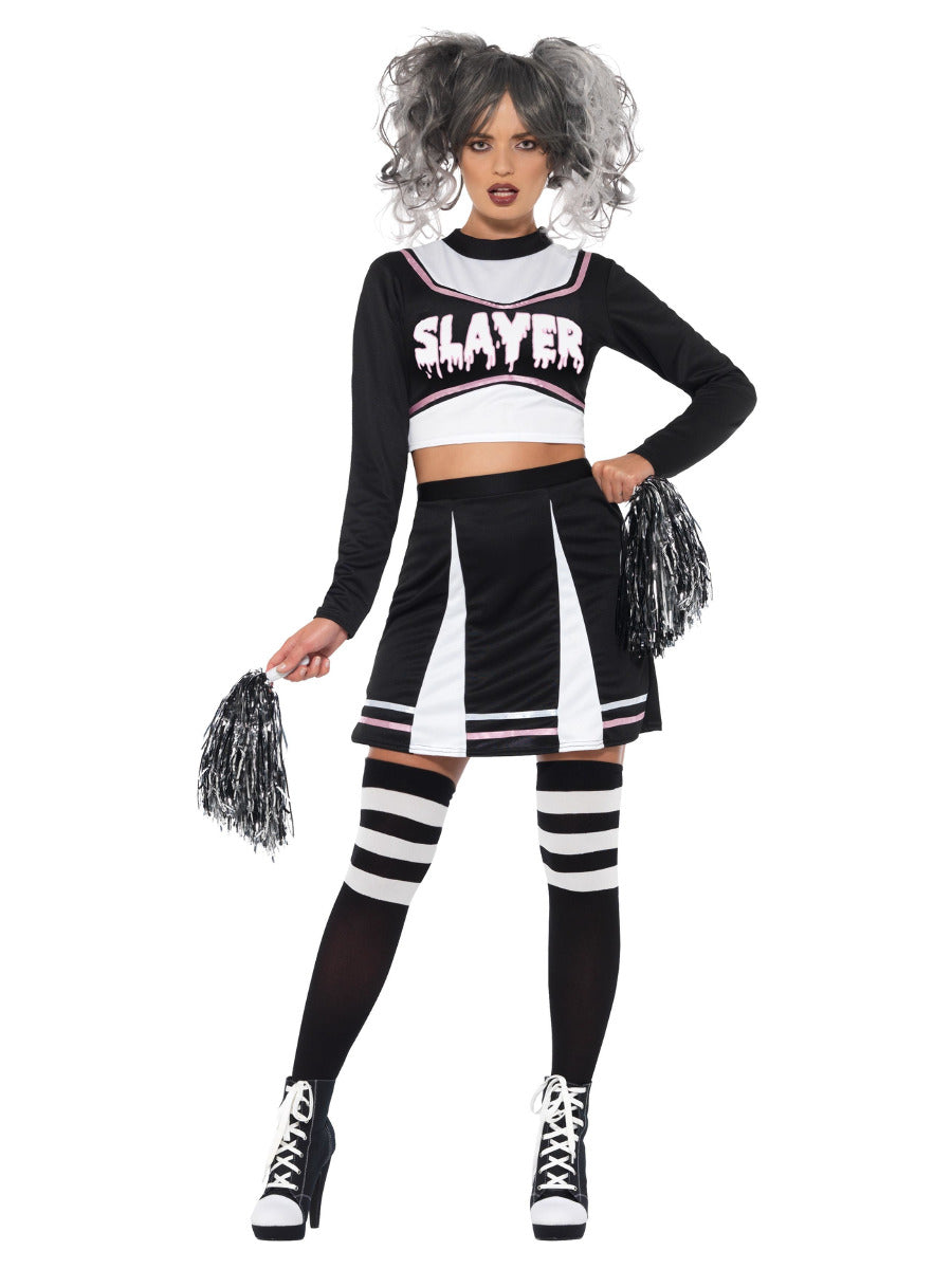 Fever Gothic Cheerleader Costume, Black - 5