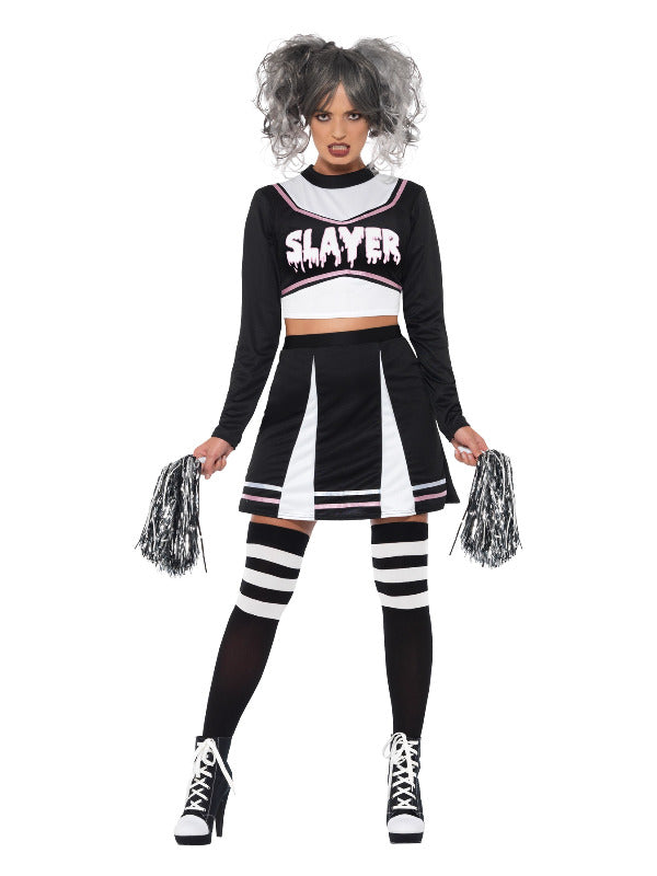 Fever Gothic Cheerleader Costume, Black - 2