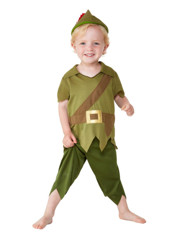 Toddler Robin Hood Costume, Green & Brown - 2
