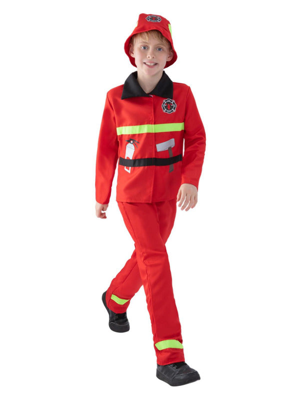 Toddler Fire Fighter Costume, Red - 2