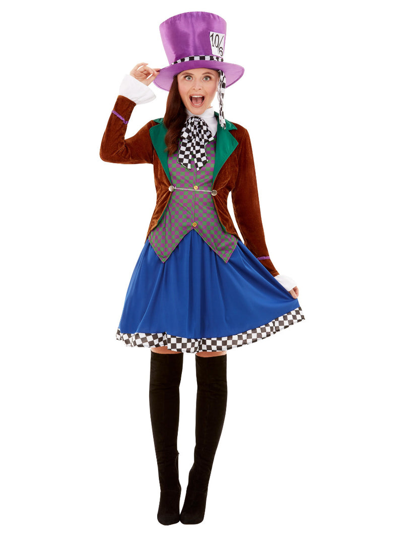 Miss Hatter Costume, Multi-Coloured - 5