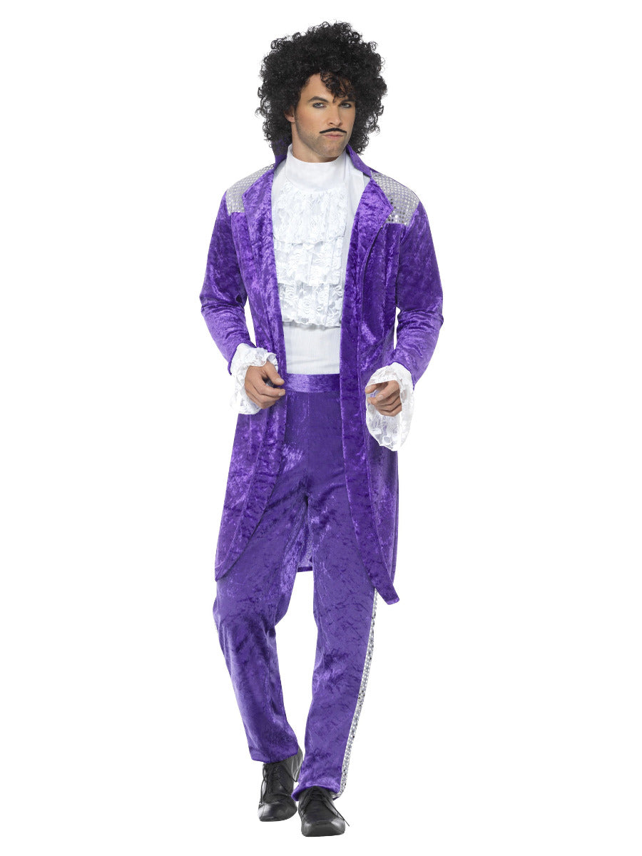 80s Purple Musician Costume, Purple - 1